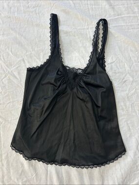 90s Lace-Trim Satin Camisole